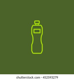  Plastic bottle icon flat.