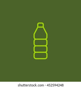  Plastic bottle icon flat