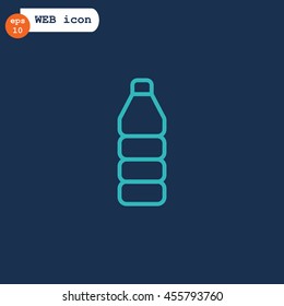  Plastic bottle icon flat