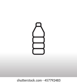  Plastic bottle icon flat