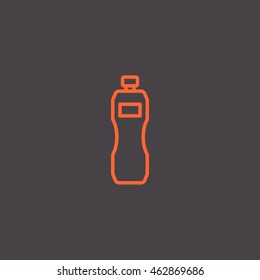  Plastic bottle icon flat.