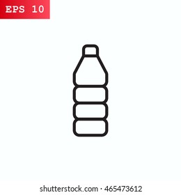  Plastic bottle icon flat
