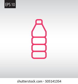 Plastic bottle icon flat