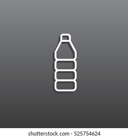  Plastic bottle icon flat
