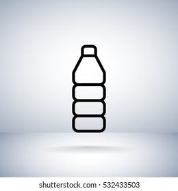  Plastic bottle icon flat