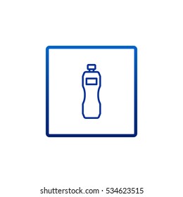  Plastic bottle icon flat.