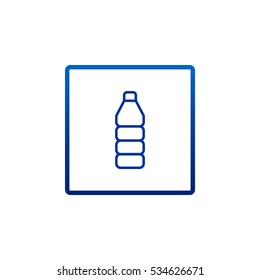  Plastic bottle icon flat