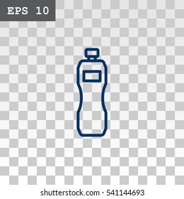  Plastic bottle icon flat.