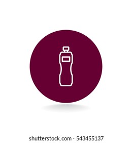  Plastic bottle icon flat.