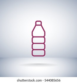  Plastic bottle icon flat