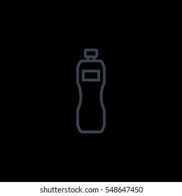  Plastic bottle icon flat.