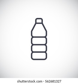  Plastic bottle icon flat