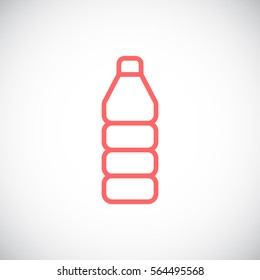  Plastic bottle icon flat