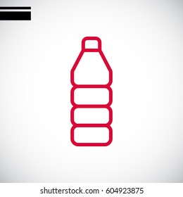  Plastic bottle icon flat