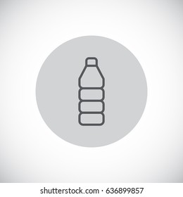  Plastic bottle icon flat