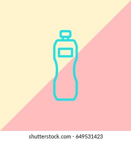  Plastic bottle icon flat.