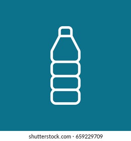  Plastic bottle icon flat