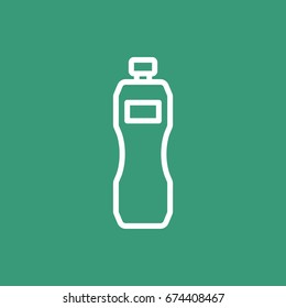  Plastic bottle icon flat.
