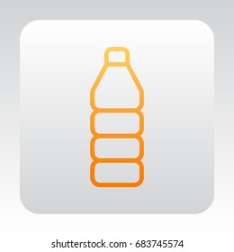  Plastic bottle icon flat