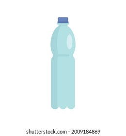 Icono de botella de plástico. Ilustración plana del icono vectorial de botella de plástico aislado en fondo blanco