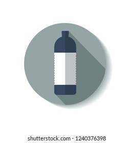 Plastic Bottle icon in flat style 