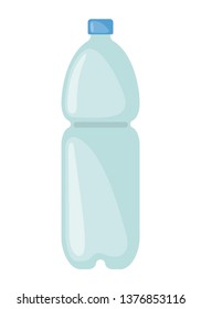 Plastic bottle icon in flat style isolated on white background. Vector illustration.