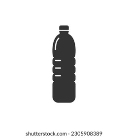 Plastic bottle icon flat style sign vector