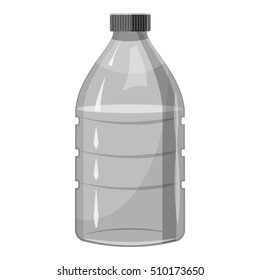 Plastic bottle icon. Gray monochrome illustration of plastic bottle vector icon for web