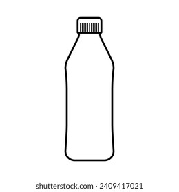 plastic bottle icon isolated on white, vector illustration logo design