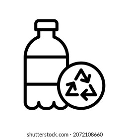 Plastic Bottle Icon, Line style icon vector illustration, Suitable for website, mobile app, print, presentation, infographic and any other project.