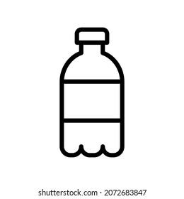 Plastic Flasche Icon, Line Stil Symbol Vektorgrafik, Geeignet für Website, mobile App, Druck, Präsentation, Infografik und jedes andere Projekt.