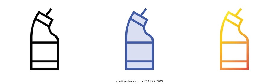 plastic bottle icon. Linear, Blue Fill and Gradient Style Design Isolated On White Background