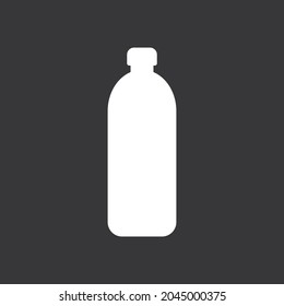 Plastic bottle icon on grey background