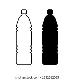 Plastic bottle icon on a white background