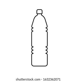 Plastic bottle icon on a white background