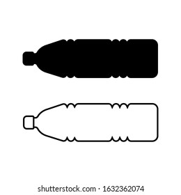 Plastic bottle icon on a white background