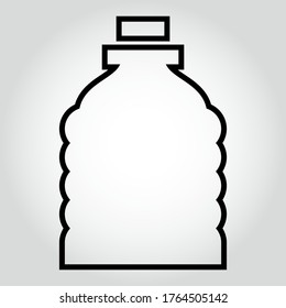 Plastic bottle icon, outline vector sign, linear style pictogram isolated on white. Symbol, logo illustration. Editable stroke. Eps10 vector illustration.