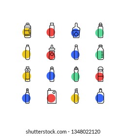 Plastic bottle icon set vector illustration - Bottle sign set