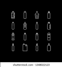 Plastic bottle icon set vector illustration - Bottle sign set