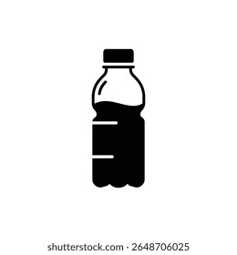 Plastic bottle icon showing scissor cut guideline