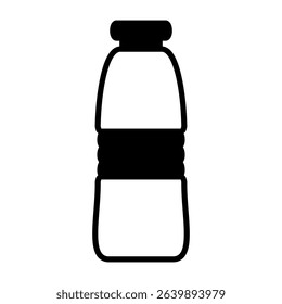plastic bottle icon, simple flat style, vector illustration symbol sign logo template pictogram, for ui or ux isolated on white for mobile app, editable