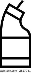 plastic bottle icon. Thin linear style design isolated on white background