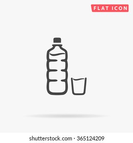 Plastic Bottle Icon Vector. 