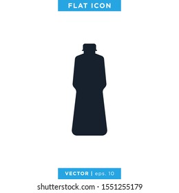 Plastic Bottle Icon Vector Design Template
