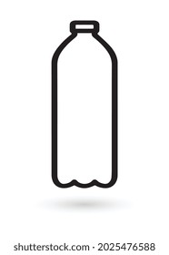 plastic bottle icon vector glyph style design. EPS 10
