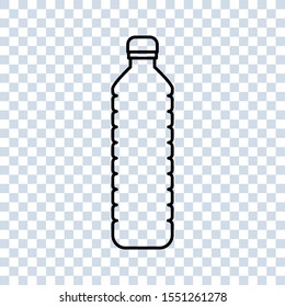 Plastic bottle icon vector illustration on blank background