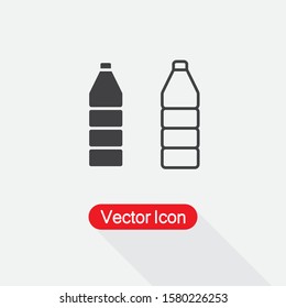 Plastic Bottle Icon Vector Illustration Eps10