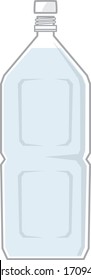 Plastic Bottle Icon. Vector Illustration. 