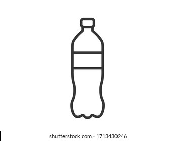 Plastic bottle icon. Plastic bottle vector illustration.  Soda icon 