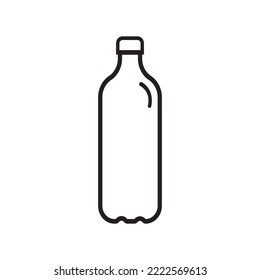 diseño del logotipo de la ilustración del vector de la botella de plástico